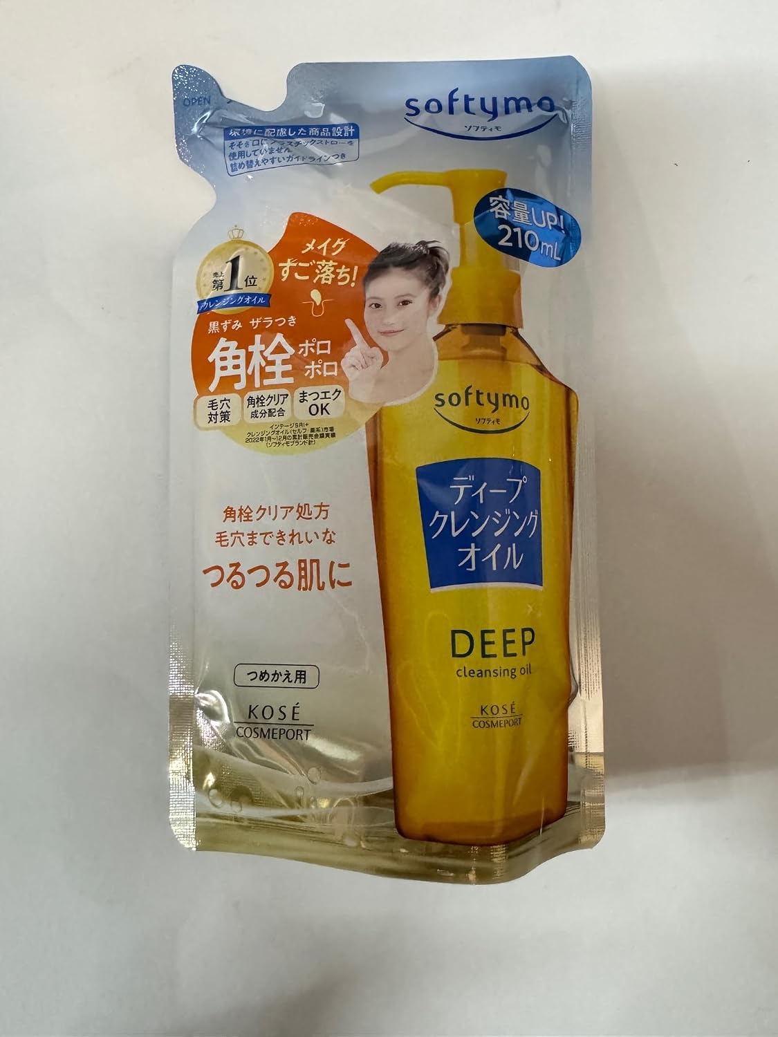 Kose Softymo Deep Olejek oczyszczający do demakijażu 230 ml i wkład 200 ml wyprodukowany w Japonii Aburiya