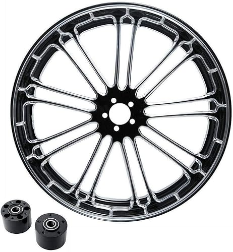 Miniatura 6 de Llanta delantera de aluminio de 21 pulgadas, disco dual con buje para Harley Touring Road Glide Street Glide Bicicletas personalizadas Baggers King