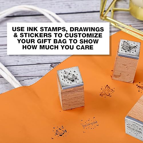 Miniatura 5 de Bolsas de papel kraft con asas, 36 unidades, color rojo de San Valentín, bolsas de regalo ecológicas, tamaños mixtos pequeñas, medianas y grandes