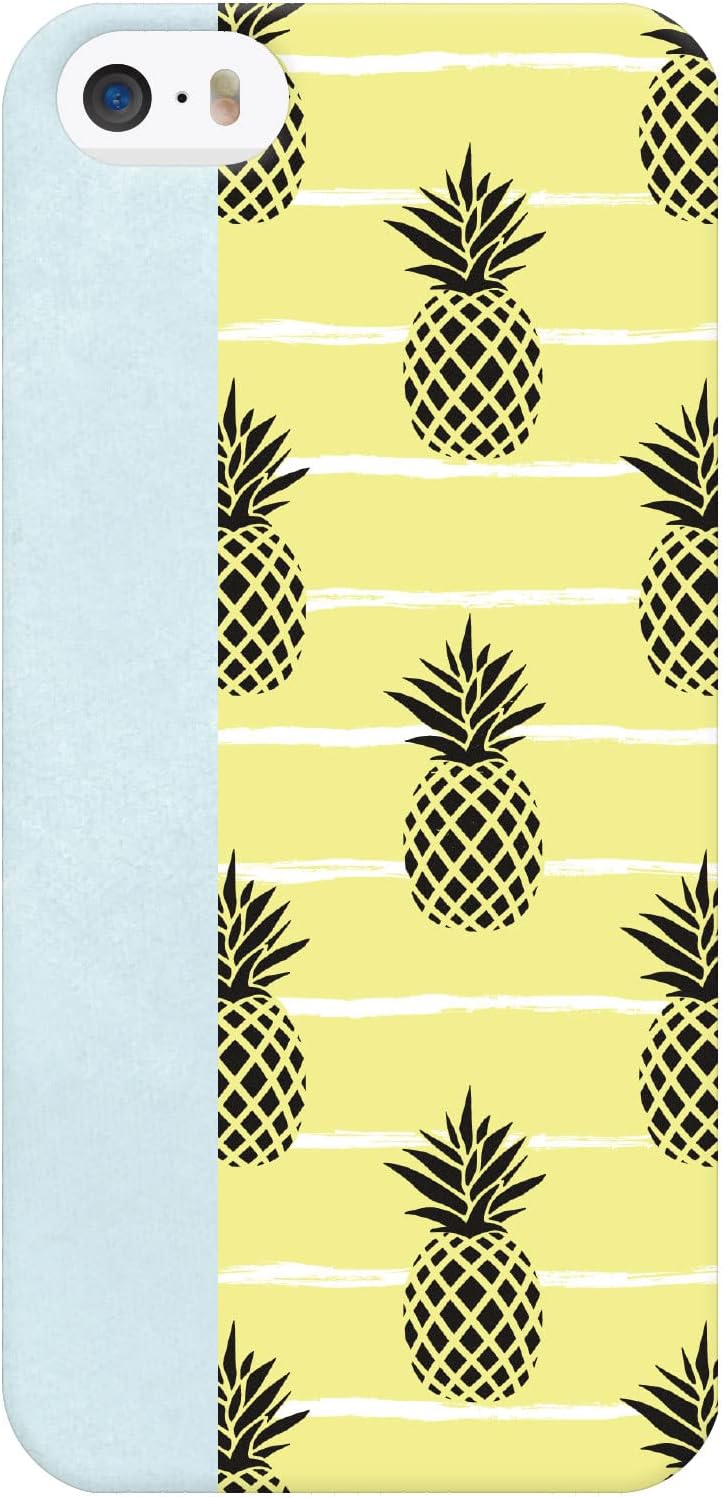 Ruuu Iphone5 Iphone5s Iphone Se 兼用 ハード ケース スマートフォン スマホ カバー トロピカル パイナップル柄 Type C パイン フルーツ ボタニカル ハワイ ハワイアン サーフ カリフォルニア 西海岸 セレブ おしゃれ かわいい ユニーク 夏 アロハ 模様 パインアップル