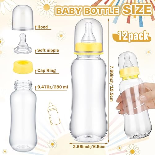 Vista 35 de TrelaCo Cool Baby Shower Games - Juego de regalo con temática de abejas y 12 biberones para baby shower, para juegos de abejas de panal, revelación