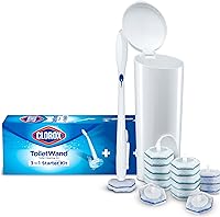 Clorox ToiletWand Disposable Toilet Cleaning System: Wand, Caddy & 16 Disinfecting Refill Heads - Kills 99.9% Germs