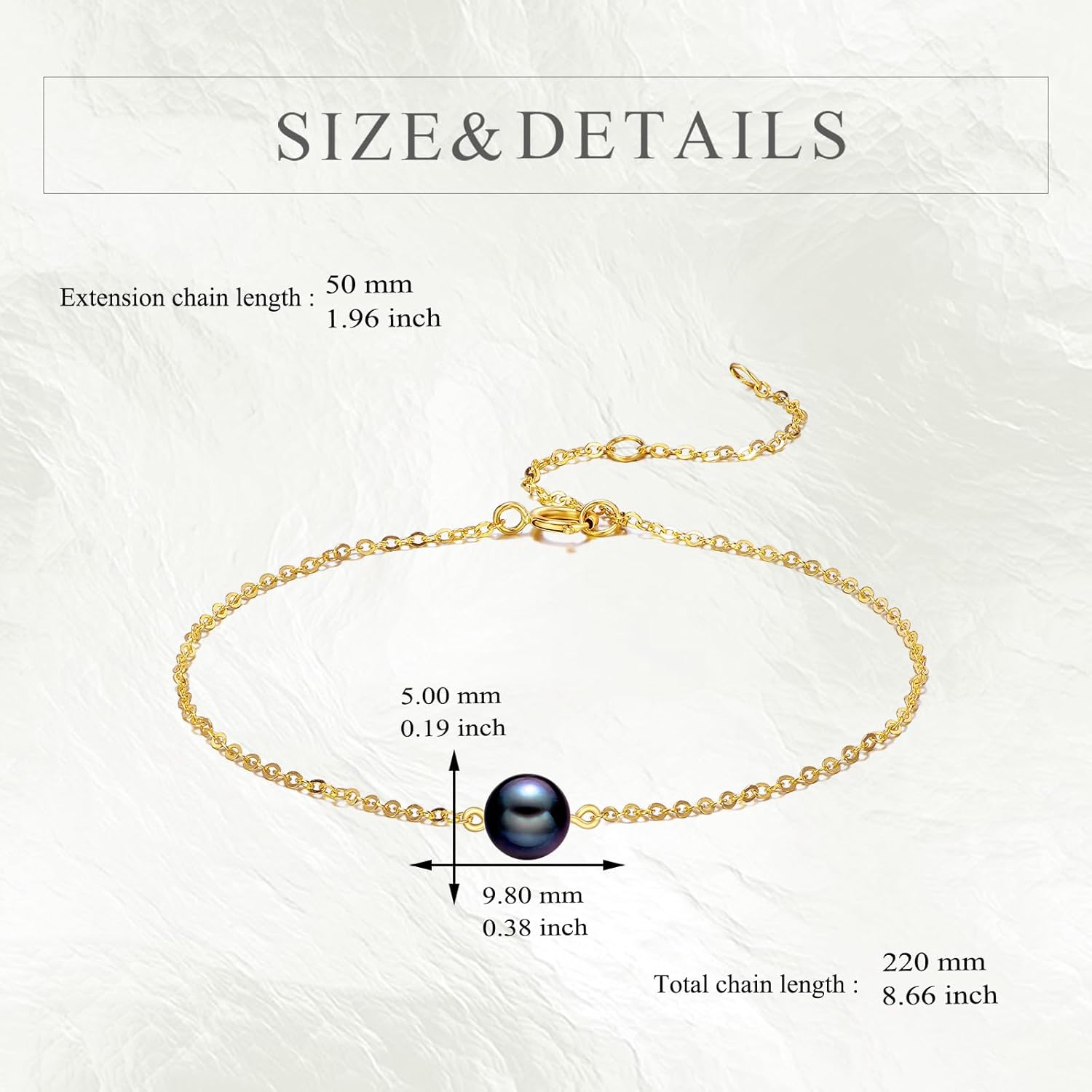 KECHO 14K Real Gold Freshwater Cultured Pearl Bracelet 14K Solid Gold Jewelry Anniversary Birthday Gift for Women - Image 4