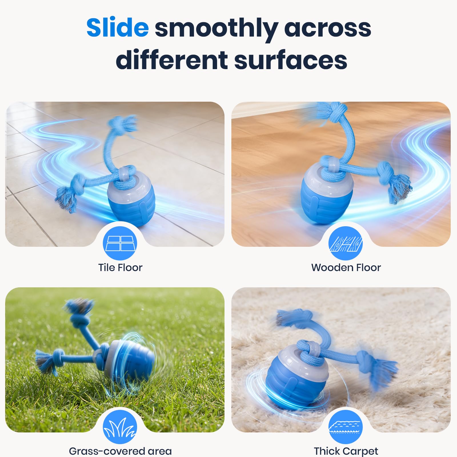 Jouets interactifs pour chiens de taille moyenne, balle automatique à mouvement intelligent amélioré 2026, jouet interactif pour chien pour les garder occupés, jouet pour chien Chase Buddy