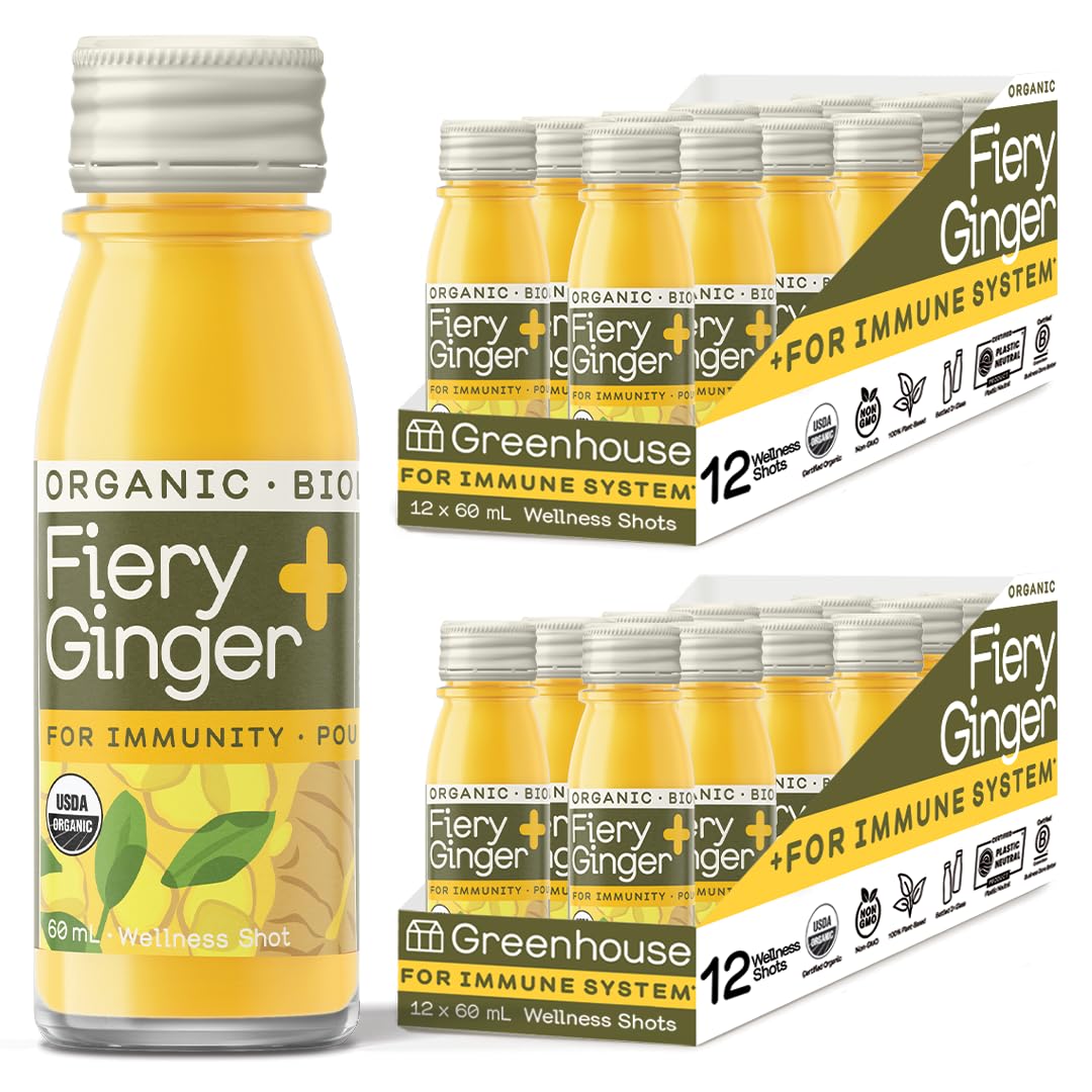 Amazon.com: Greenhouse Juice Organic Fiery Ginger Wellness Shots
