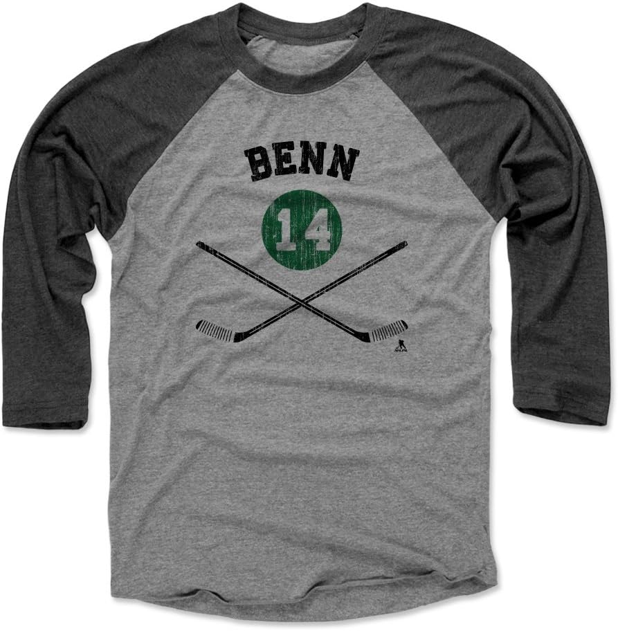 500 LEVEL Jamie Benn Shirt - Dallas Hockey Raglan Tee - Jamie Benn Sticks