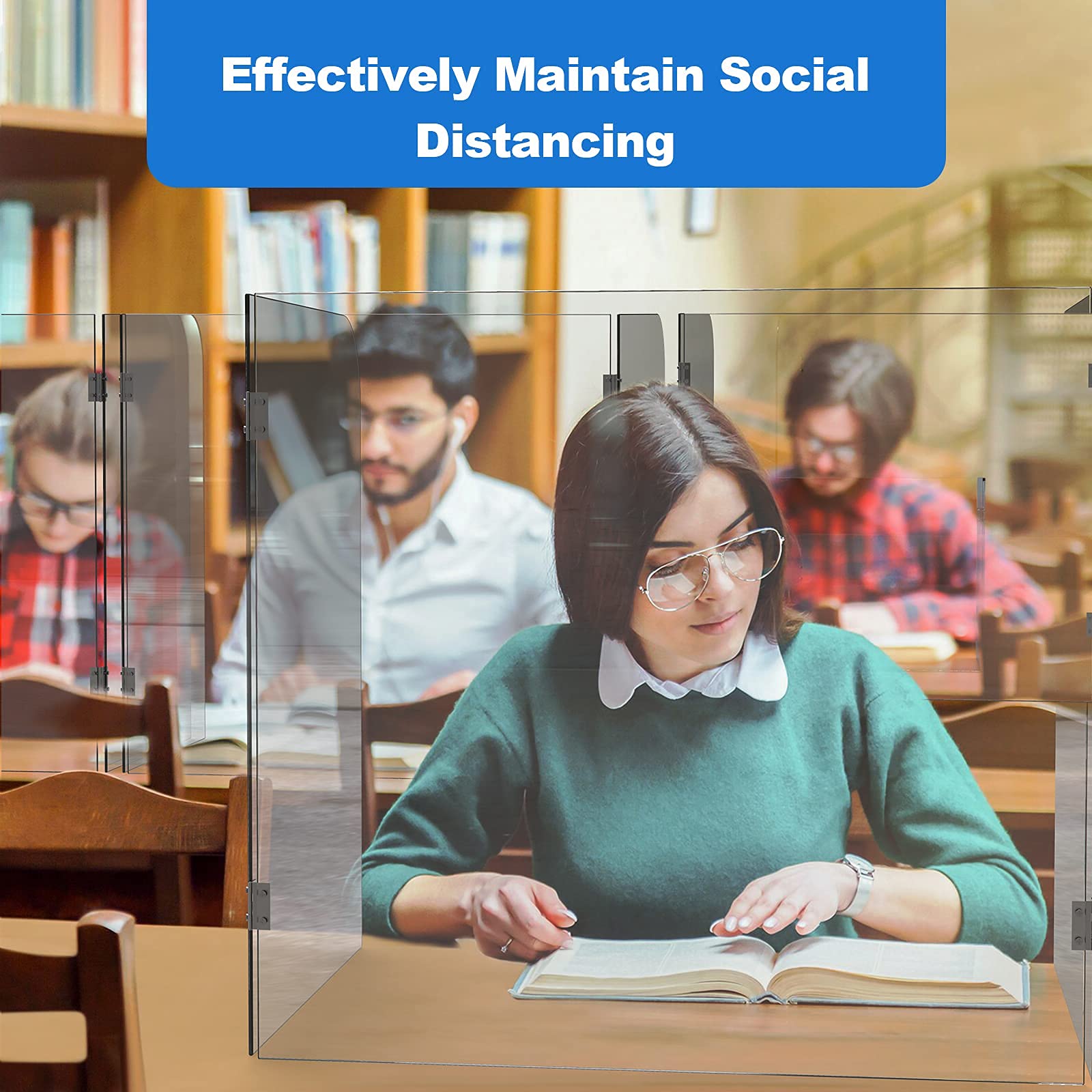 Desk Shields for Classroom Clear Acrylic Plexiglass Barrier for