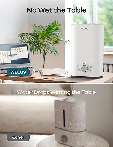 Miniatura 8 de WELOV Humidificadores para dormitorio de 6 L, humidificadores de niebla fría BoostMist, humidificador ultrasónico silencioso de 22 dB con luz