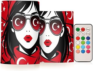 Electronic Lights Flameless Candle with Remote 2-Piecing Set
