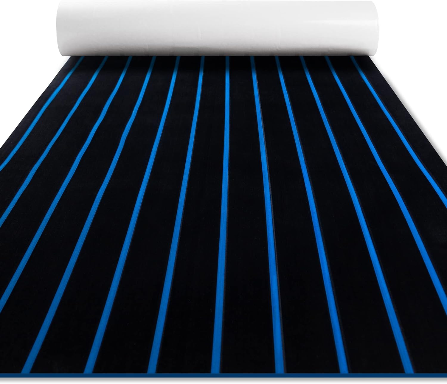 Fullfire Boat Flooring - EVA Foam Boat Decking - Faux Teak Marine Mat Self-Adhesive Marine Carpet for Motorboat RV Yacht Kayak 94" x 47"/35"/16"