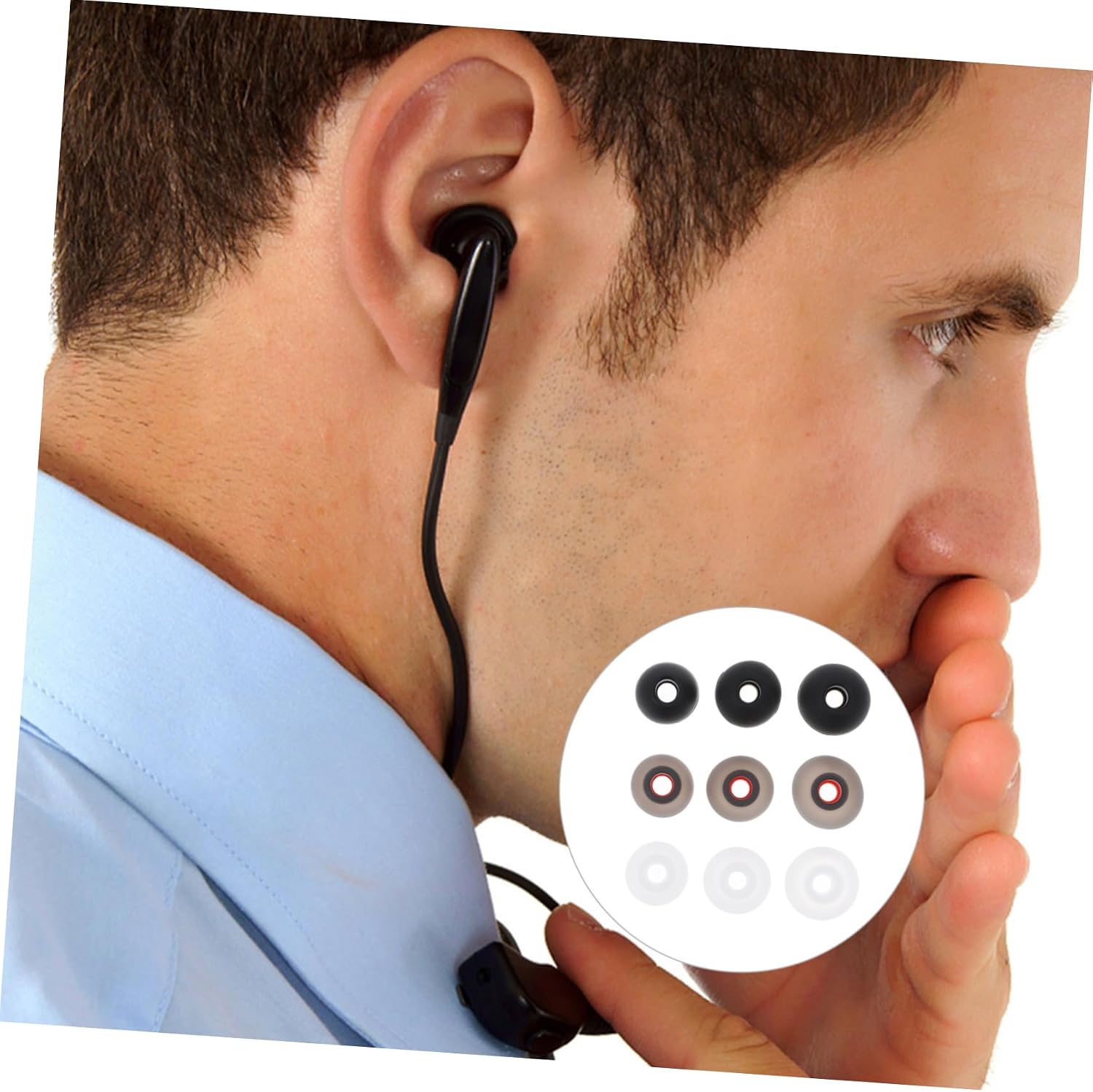 BESPORTBLE 72pcs Silicone Earplug Caps for Earbuds Noise Isolation Accessories Comfortable Fit Multiple and Colors for Music Running and Video Calls