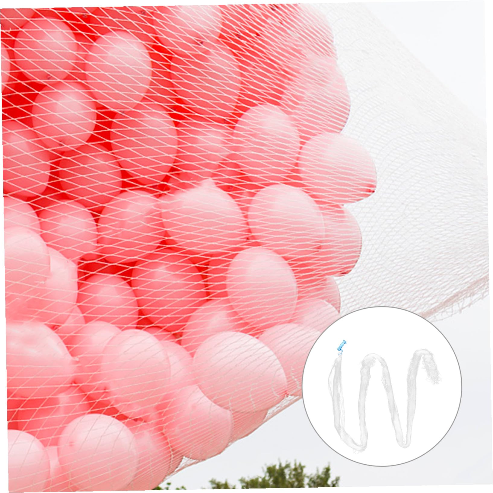 Red para Globos de Fiesta de Plástico Blanco 500 Piezas