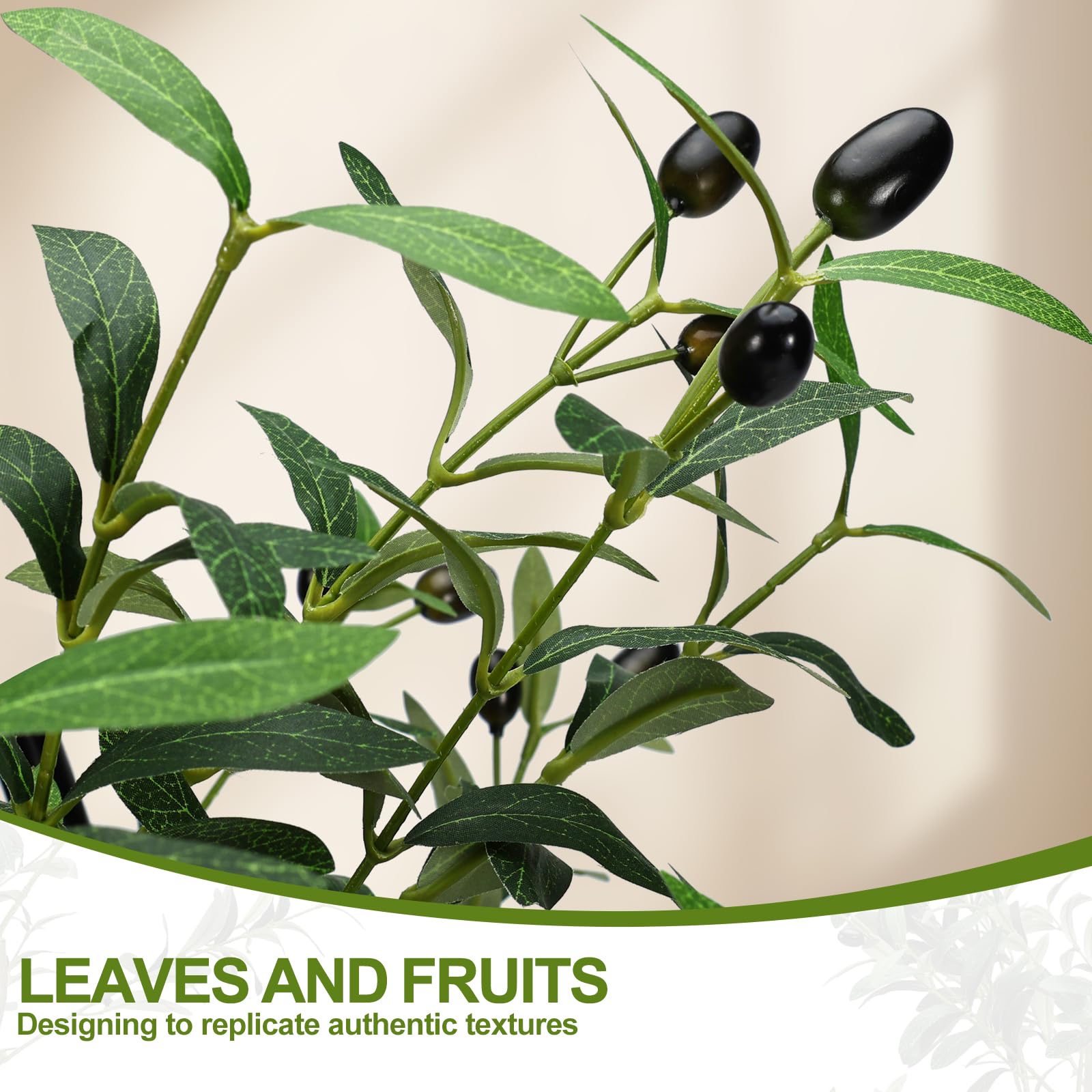 NZQXJXZ Albero di Olive Artificiale 180 cm con Luci, Pianta Artificiale da Interno con Vaso e Cesto, Piante Artificiali con Tronco Naturale e Frutti Realistici per Casa Ufficio