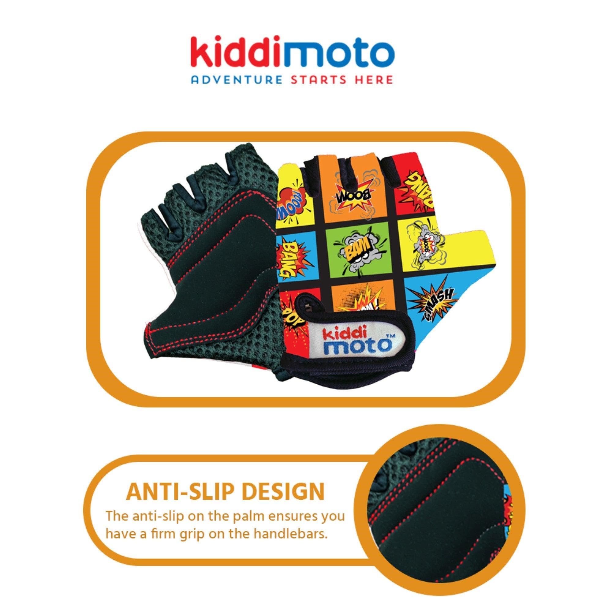 Kiddimoto - Gants Vélo pour Enfant de 2 à 8 ans, parfaits pour les Sports de Plein air, le Cyclisme, la Trottinette
