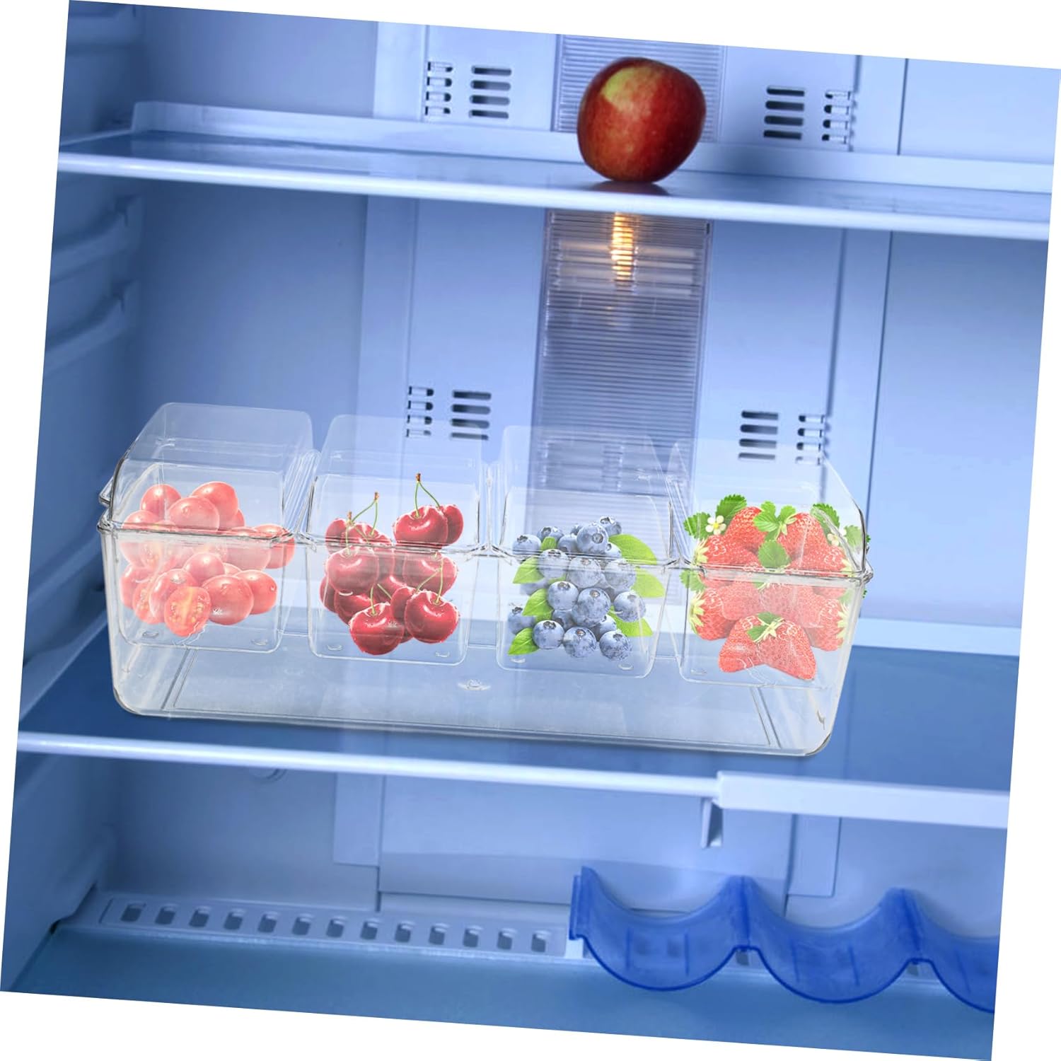 Removable Dishes Serving Tray Lids Snack Cart for Outdoor Large Capacity Fruit Containers for Fridge