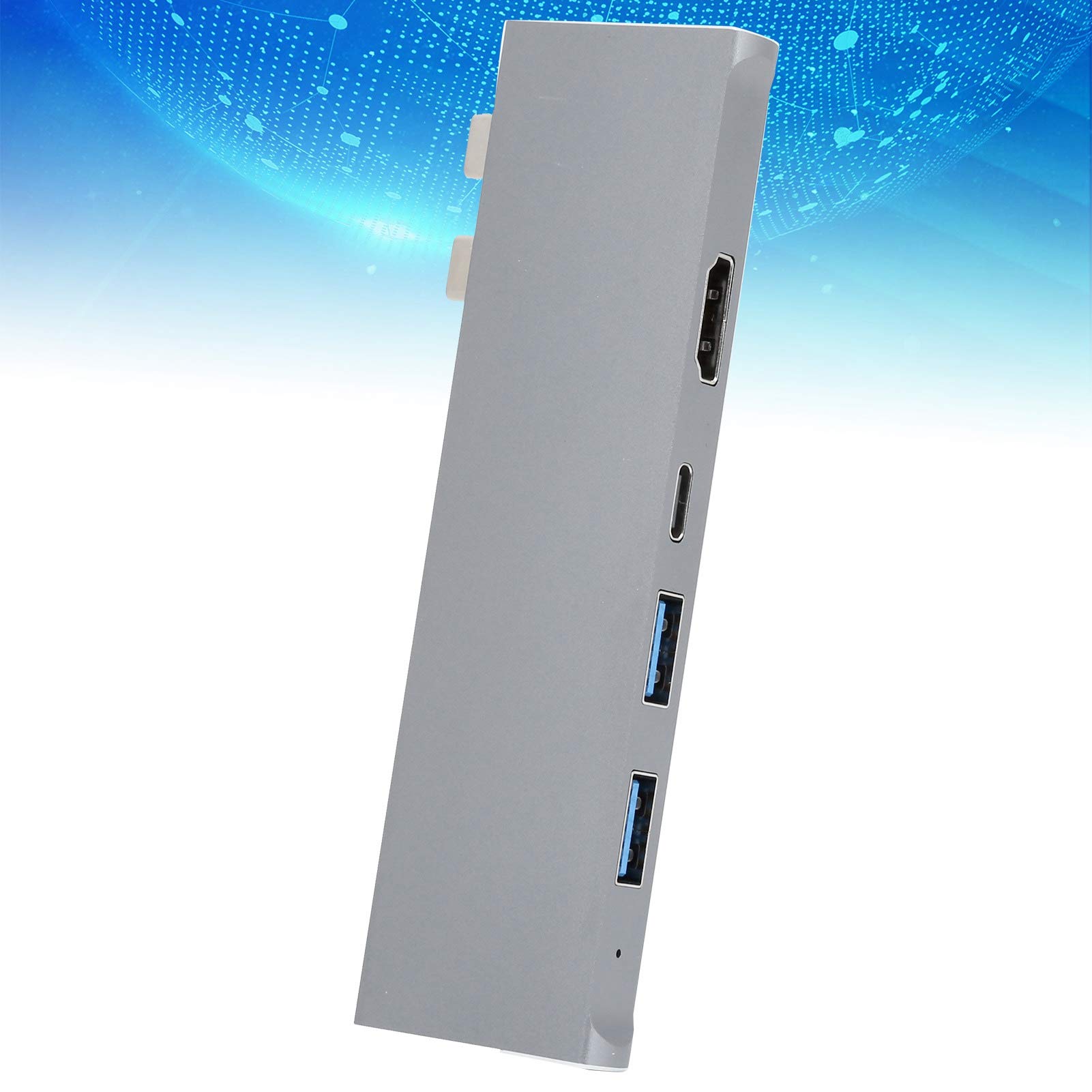 Adapter koncentratora USB C 7 w 1, koncentrator komputerowy z 2 portami USB 3.1, 2 porty HDMI, czytnik kart SD/TF, ładowanie PD, metalowy hub procesowy CNC do Pro Air, laptopa, komputera, do użytku