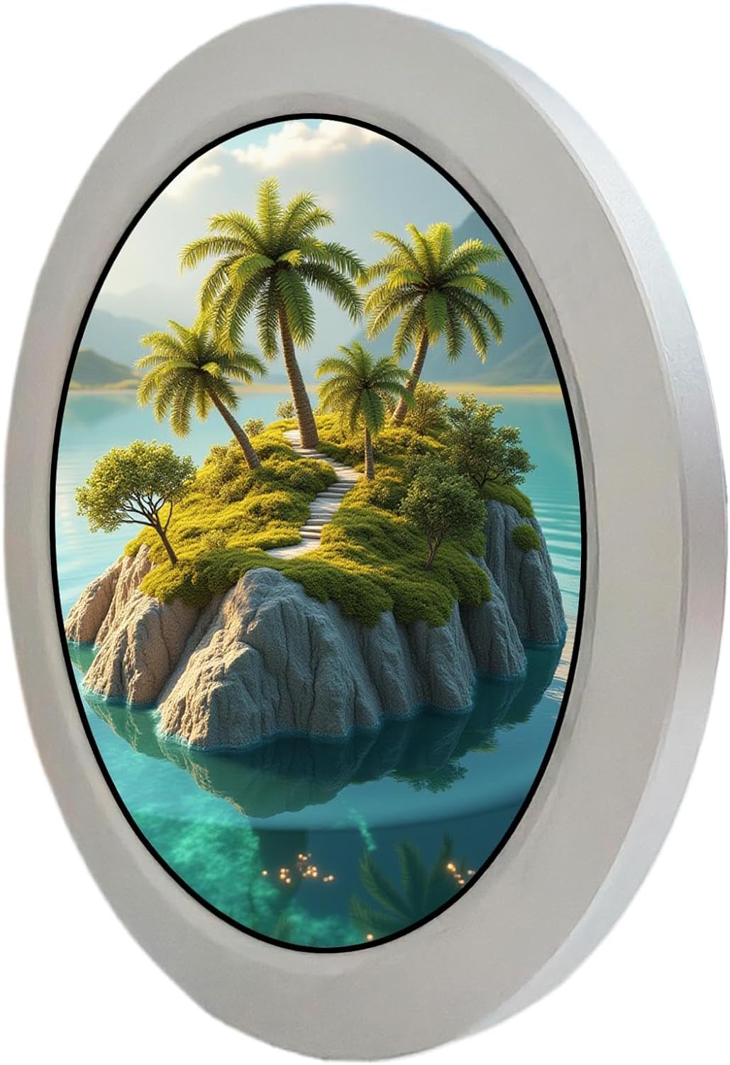 VSDISPLAY 4 Inch Round LCD Display Monitor 720x720 Resolution Silver Metal Shell,with Mini H/D Inputs for DIY Projects,Digital Photo Frame,Dashboard Display