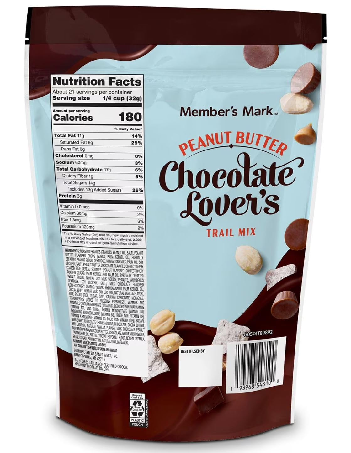 MMPeanut Butter Chocolate Lover's Trail Mix, 24 oz.