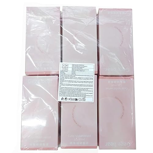 Miniatura 9 de Juego de lápices labiales líquidos de terciopelo mate de 6 colores, lindo esmalte de labios de conejo 2 en 1, llavero para brillo de labios, tinte