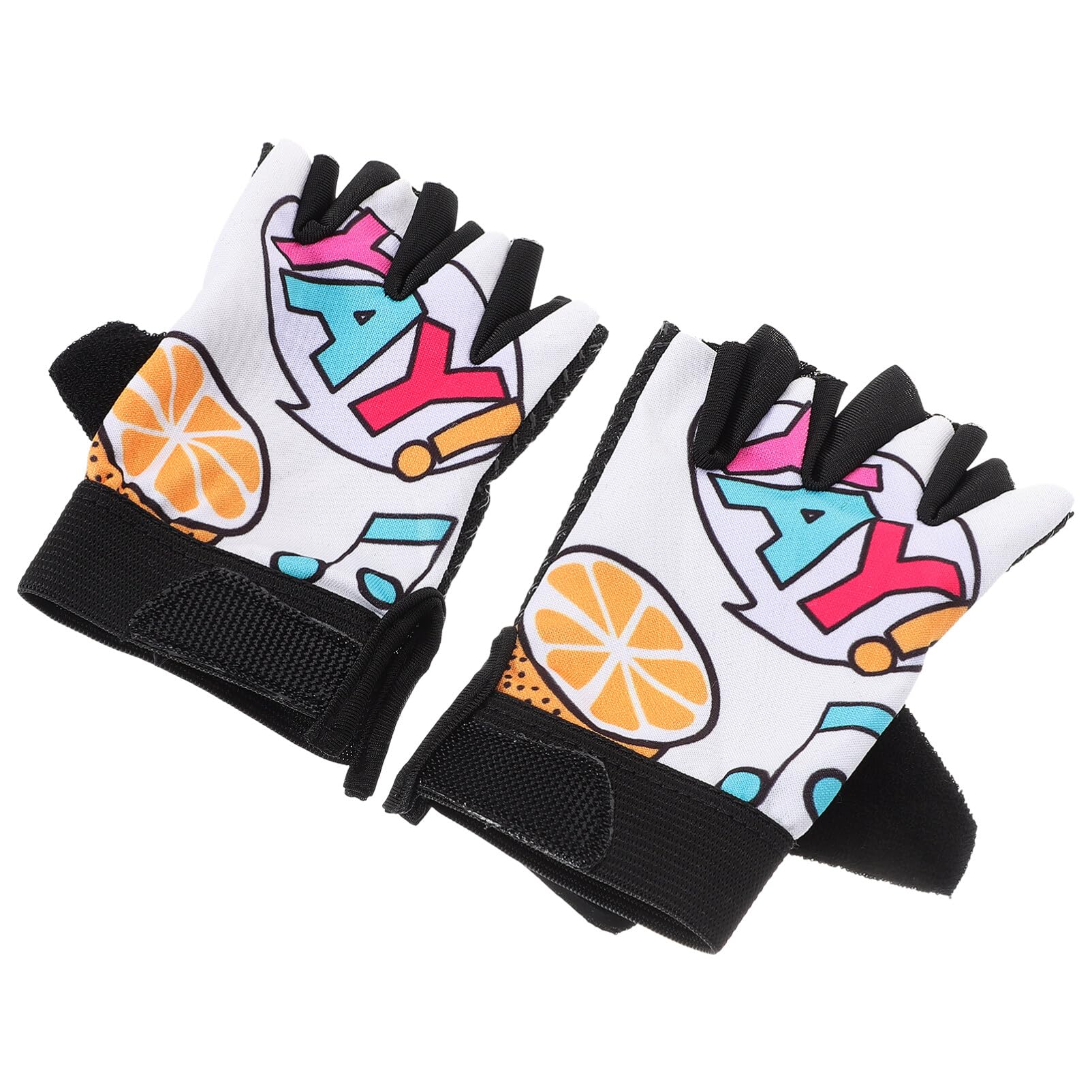 GALPADA Elastic Kids Cycling Gloves Protective Half Finger Riding Gloves for Kids