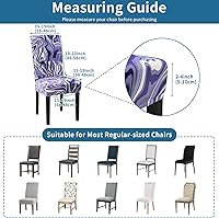 Vista 45 de Juego de 6 fundas elásticas para sillas de comedor, extraíbles y lavables, para sillas de comedor, hotel, ceremonia