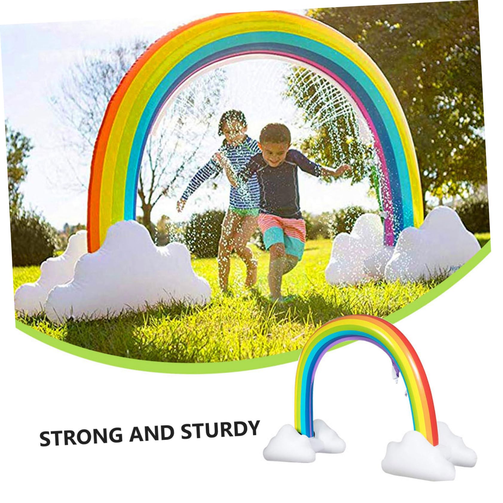Juguete de Aspersor Arcoíris Inflable PVC 1 Pieza para Niños