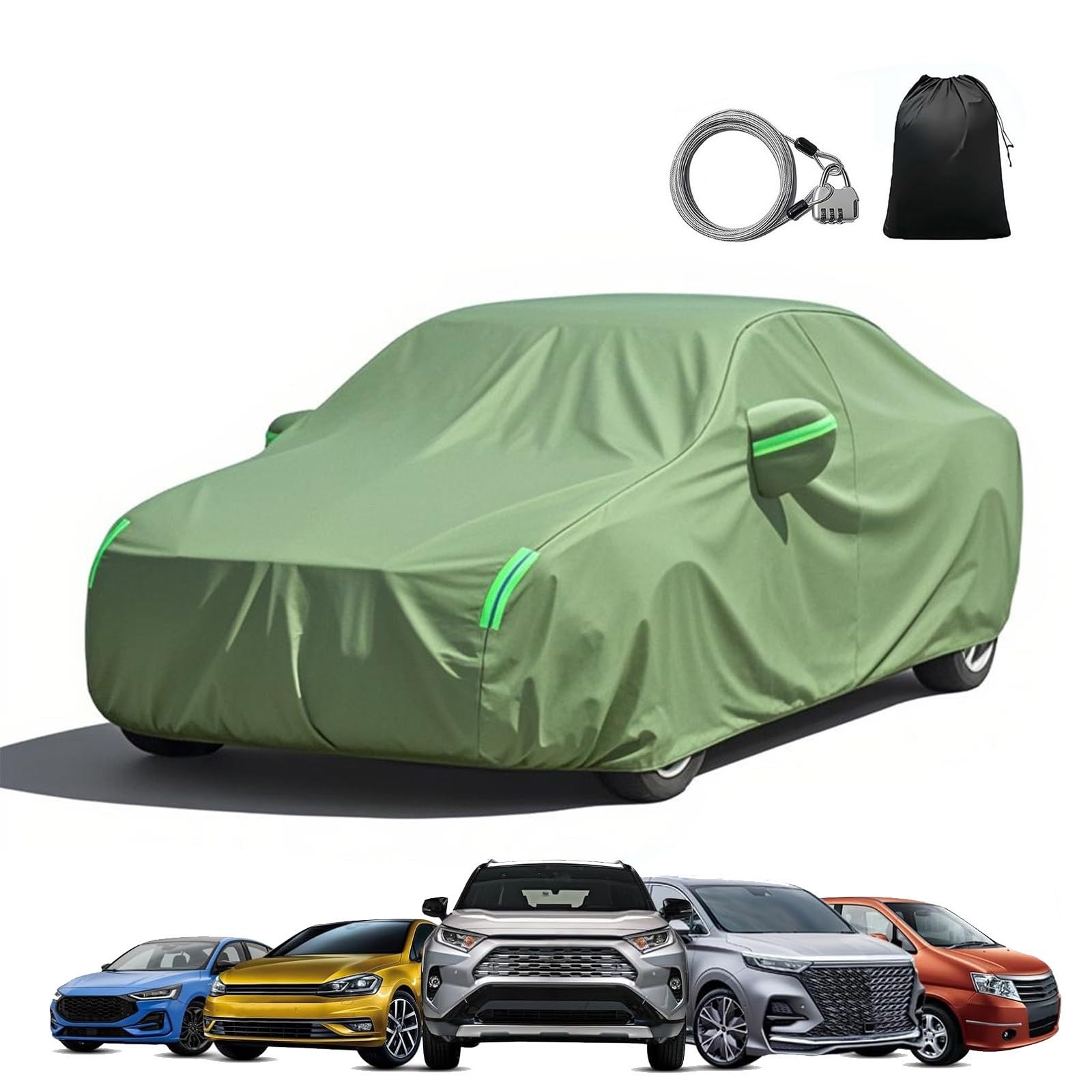 Funda de Coche Exterior para Fiat Seat 600, Cubierta de Coche Impermeable y Transpirable - Protección Anti-UV, Antipolvo y Antiralladuras