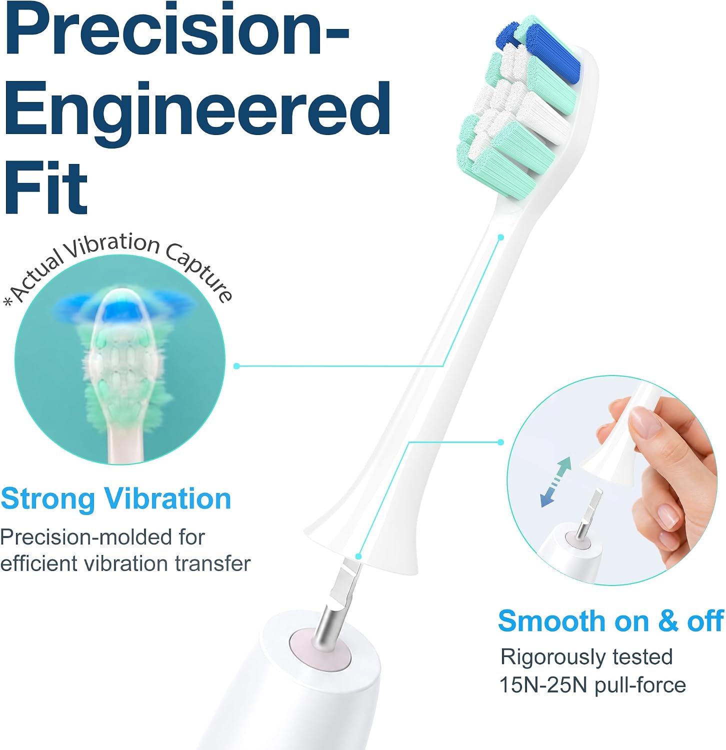 Replacement Heads for Philips Sonicare Toothbrush Heads, 8 Pack Brush Heads image 5