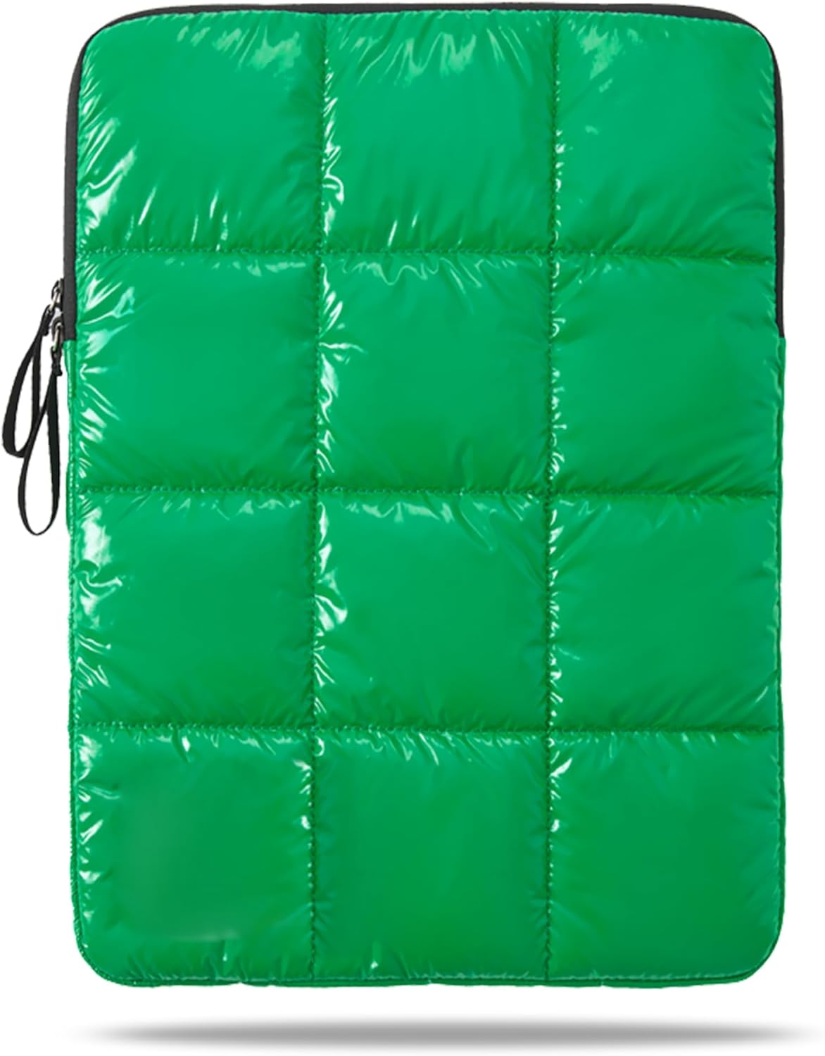 Puffy Laptop Sleeve 12 Inch Green, Waterproof Carrying Case Bag for Women, Fluffy Computer iPad Pro 11 Case, Compatible with 10.9" iPad 10, 10.2" iPad 7 8 9, 10.5"