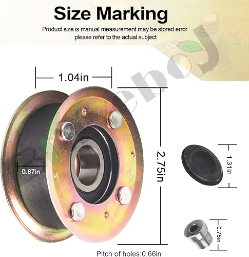 Miniatura 4 de 2 Kit de poleas 131-4529 125-2532 y correa síncrona 120-3335, para cortacésped To-ro de 30 pulgadas Timemaster Turfmaster 131-4509, 131-4506,