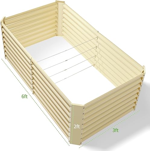 Miniatura 29 de Land Guard Kit de cama de jardín elevada galvanizada de 8 x 4 x 2 pies, macetas galvanizadas elevadas para exteriores, grandes camas de jardín