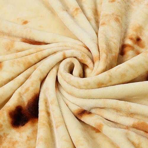 Miniatura 7 de Manta envolvente de burritos de tortilla para adultos y niños, 290 GSM, manta de comida realista divertida de doble cara, manta de tortilla