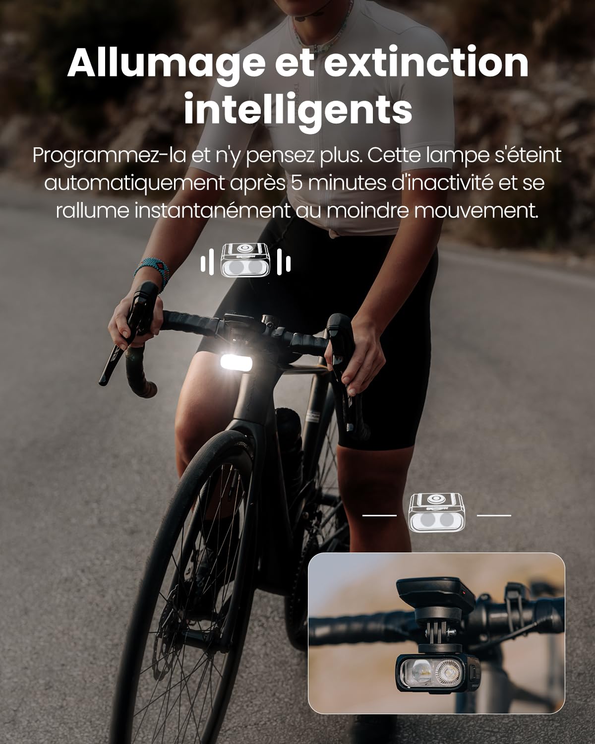 Magicshine Hori1300s Feux de Vélo Rechargeable USB-C Étanche IPX6