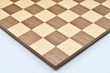 Minimalist Walnut & Maple Chess Board 19 Matte Finish | 60 mm Squares | Borderless Wooden Design | Premium Board for Players & Collectors