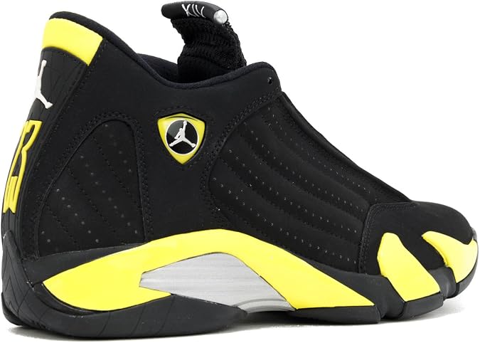 Jordan Air 14 Zapatos De Hombre Negro/Amarillo Vibrante-Blanco 487471-070  (8 D(M) US) : Ropa, Zapatos y Joyería - Amazon.com