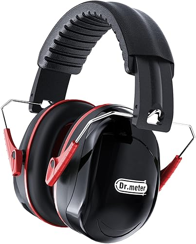 Miniatura 4 de Dr.meter Orejeras con cancelación de ruido SNR27.4 Auriculares con cancelación de ruido para autismo con diadema ajustable, orejeras de protección