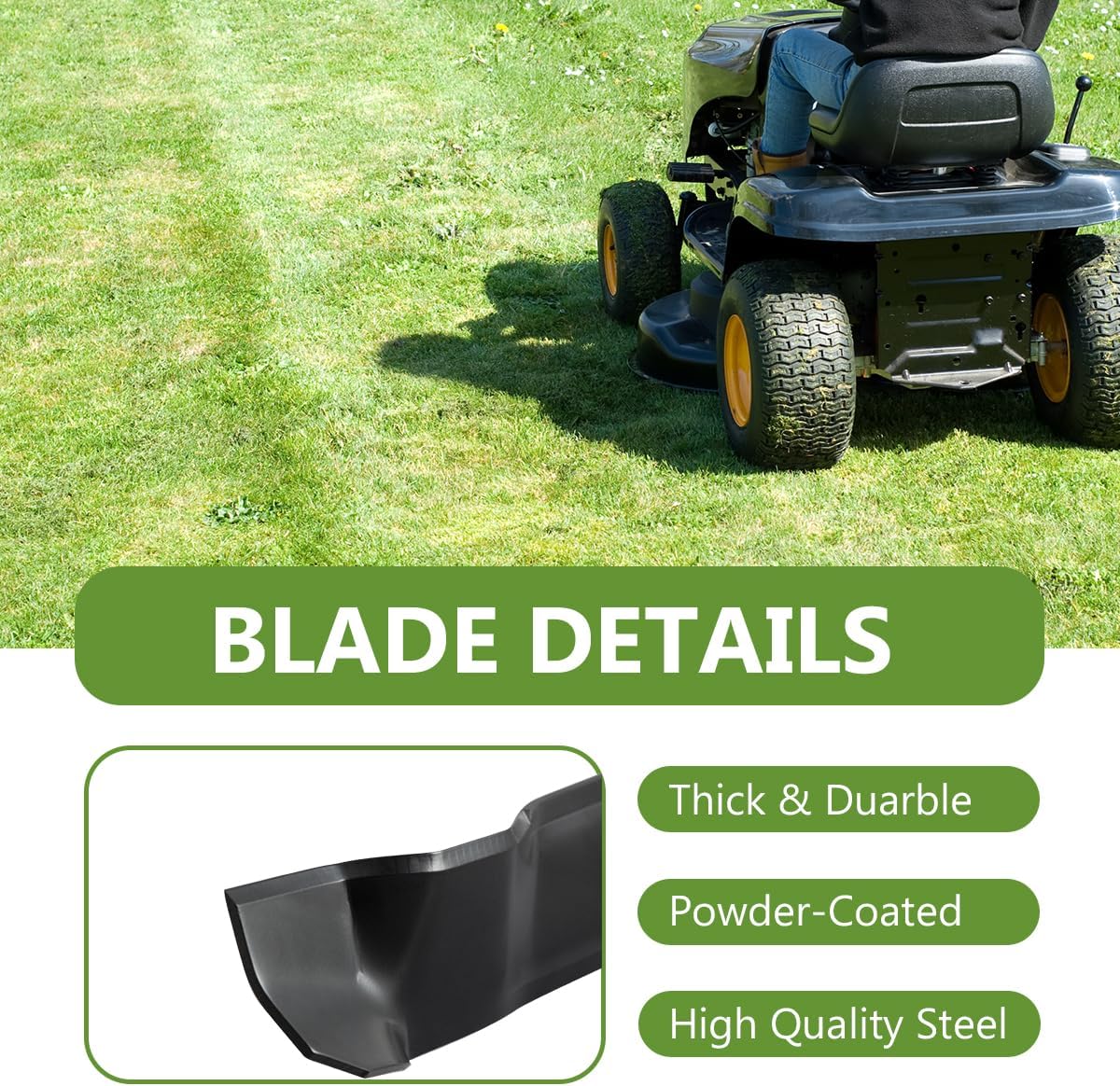 742-05177 Ultra High-Lift Bagging Blades Set for Cub Cadet MTD Troy Bilt 42" Zero-Turn Mower, Replaces 742P05177, Compatible with Enduro XT1-LT42 XT2-LX42 Ultima ZT1-42 ZT1-42E ZTS1-42 (2 Pack)