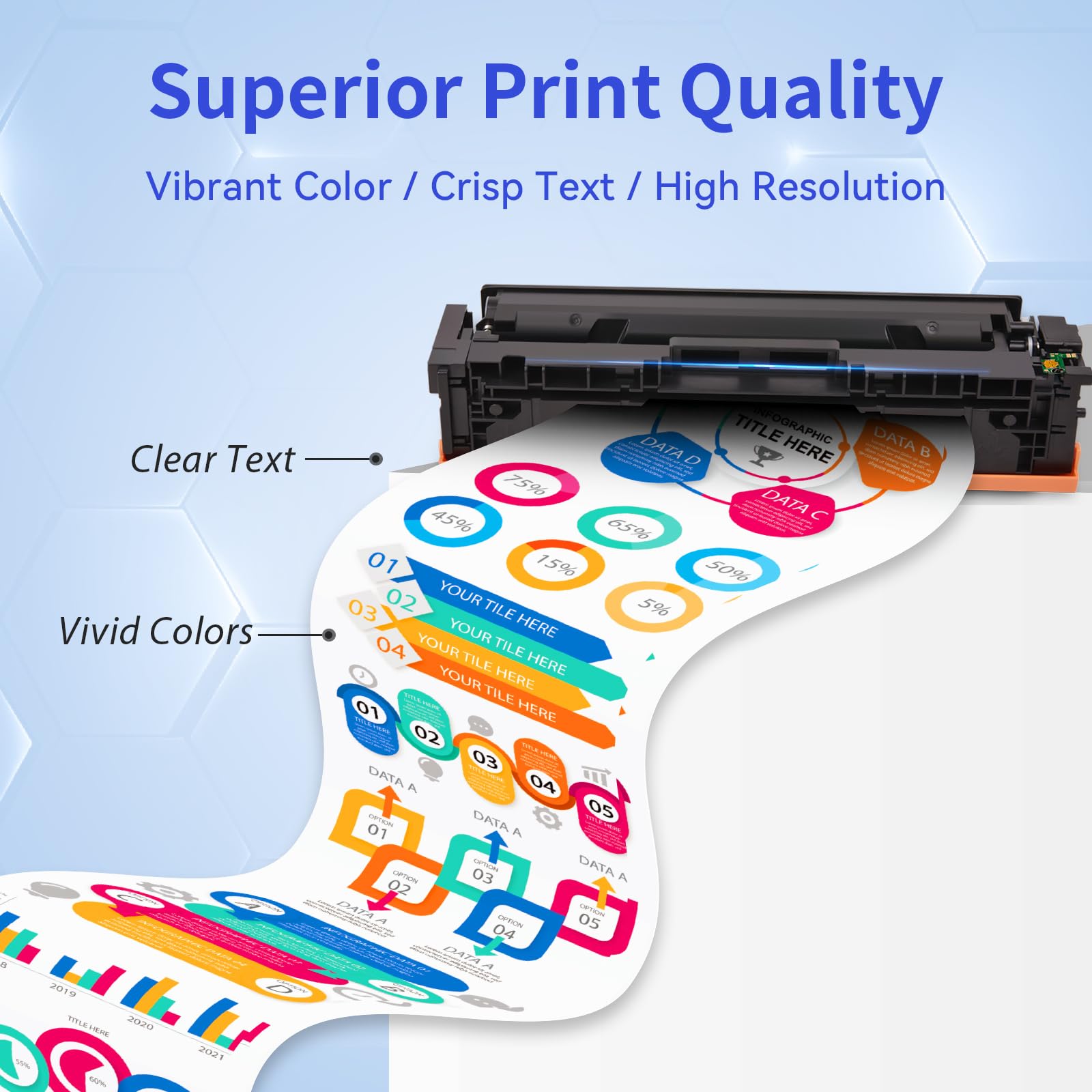 MYCARTRIDGE Toner 415A (z chipem) kompatybilny z HP 415A 415X W2030A W2030X, kompatybilny z HP Color LaserJet Pro MFP M479fdw M479dw M479fdn M454dw M479fnw M479fdn 479fdw M454ddn