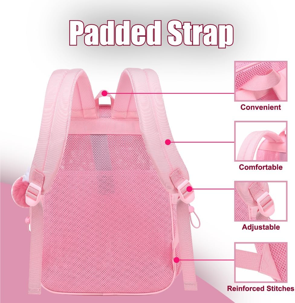 Mesh Backpack for Girls Boys, Heavy Duty Semi-Transparent Mesh Bookbag, Unisex, Pink, Large, Daypack Backpack, 21L, School, Sports, Beach, Travel - Image 4