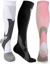 Meia De Compressão Feminina Masculino Para Tratamento Trombose E Má Circulação ¾