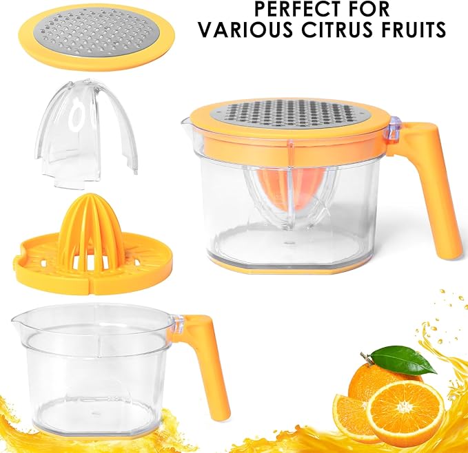 Exprimidor Manual Multifuncional 4 en 1 para Cítricos con Ca miniatura 7