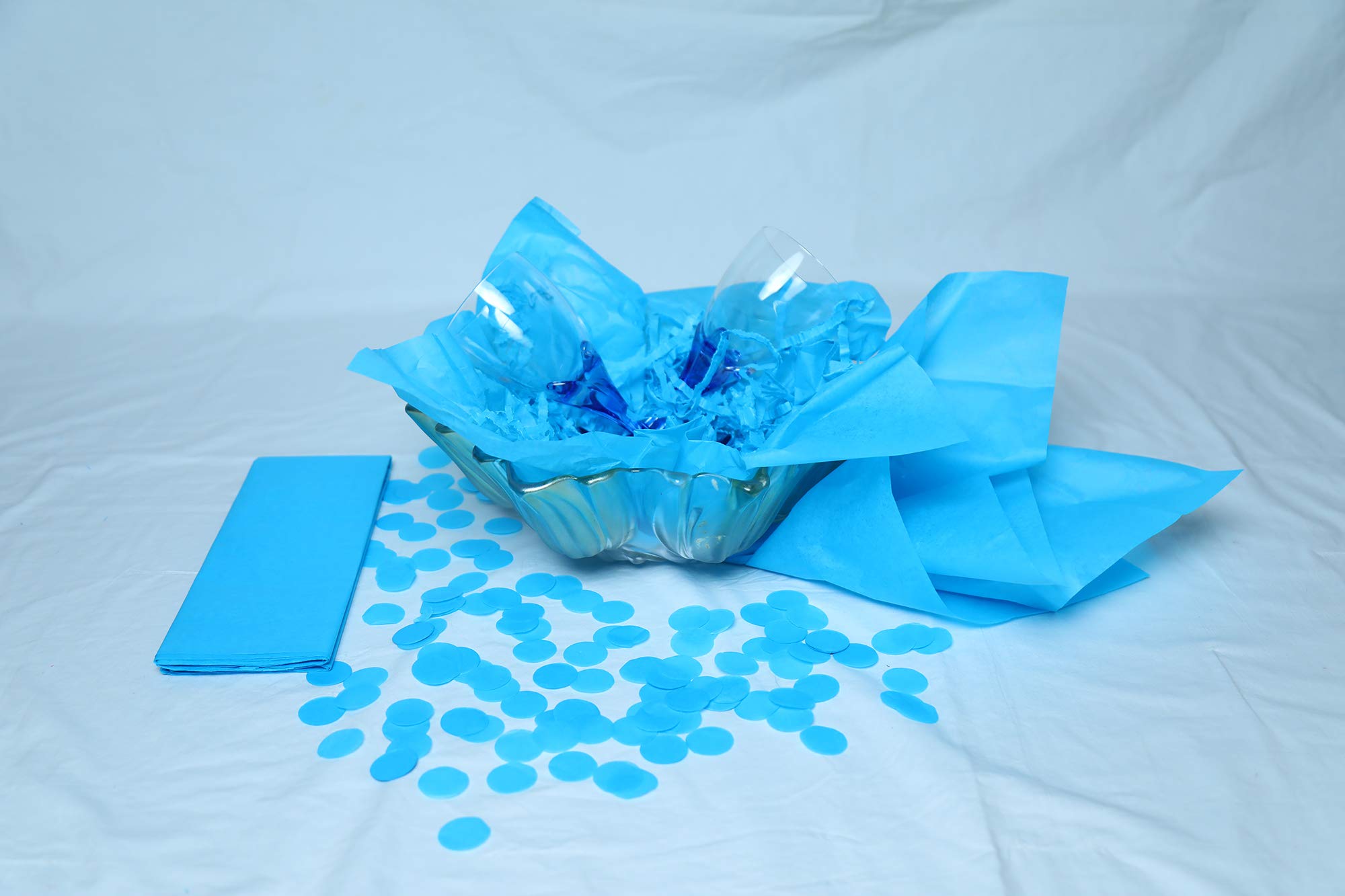 Kidsy Winsy Heart Shape Tissue Confetti 50Grm/5000Pcs. Paper Table Confetti for Valentine's Day, Wedding Party, Baby Shower, Balloon Decorations and Gift Filler, Available in Many Colours 1