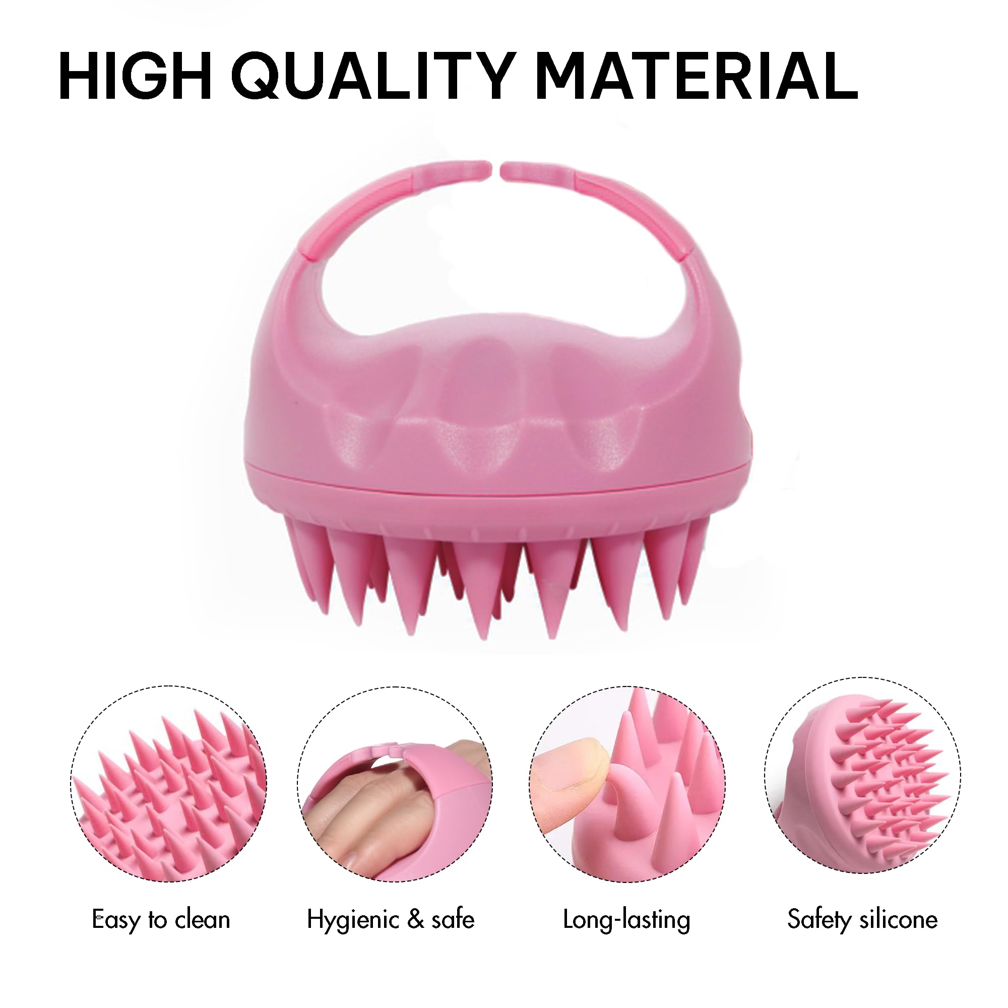 WIGI Masajeador de cuero cabelludo con juego de regalo, limpiador de cuero cabelludo para el crecimiento del cabello y la eliminación de la caspa, cepillo de champú con cerdas de silicona suave