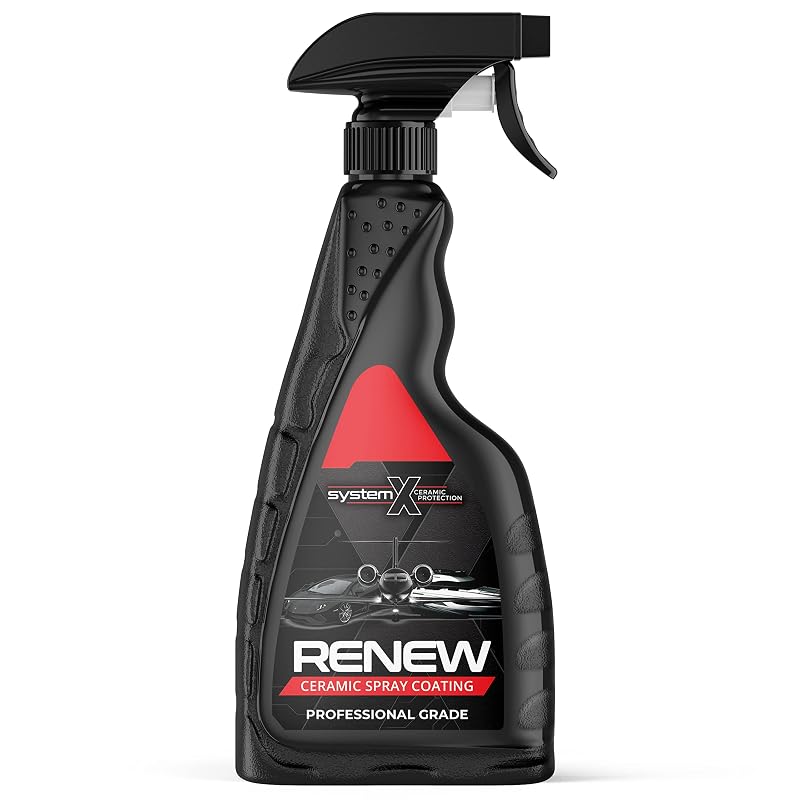 System X Renew Selante Cerâmico em Spray com SiO2 para Pintura Automotiva, Náutica e Aeronáutica, Frasco de 500 mL
