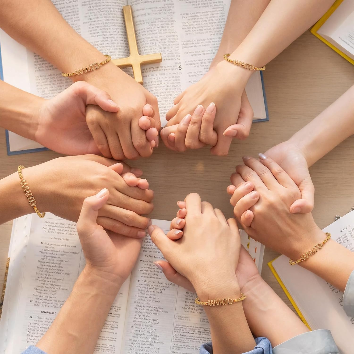 24 Pcs WWJD Gold Beaded Bracelets Christian Valentine Gift Bulk for Women Men What Would Jesus Do Adjustable Bracelets Bulk Inspirational Religious Faith Jewelry Gifts Church Fundraiser Favors - Image 7