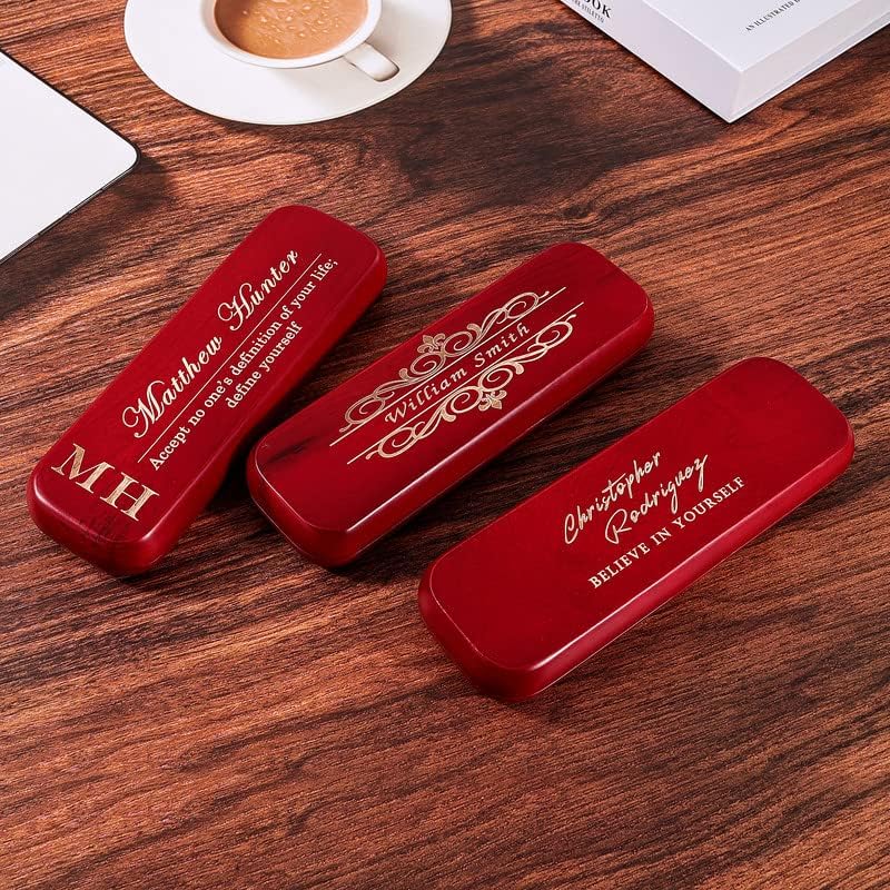 Bivei Engraved Pen Gift for Women & Men, Personalized Pen and Pencil Set in Maple Wood, 2 Pcs Wooden Pens Set, Luxury Gel Pen with Ink Refills（Style 1