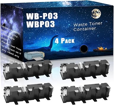 WB-P03 WBP03 A1AU0Y3 Compatible Waste Toner Container Replacement for Konica Minolta High Yield Compatible bizhub C25 C3100P C3110 C35 C35P Printers, Meet Printing Needs 4 Pack Black