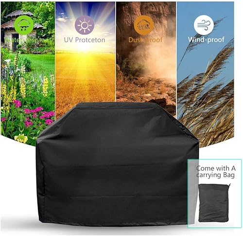 Miniatura 2 de Funda impermeable para parrilla de barbacoa, resistente a los rayos UV, resistente a las grietas, 57 x 24 x 46 pulgadas, peso ligero, fácil de