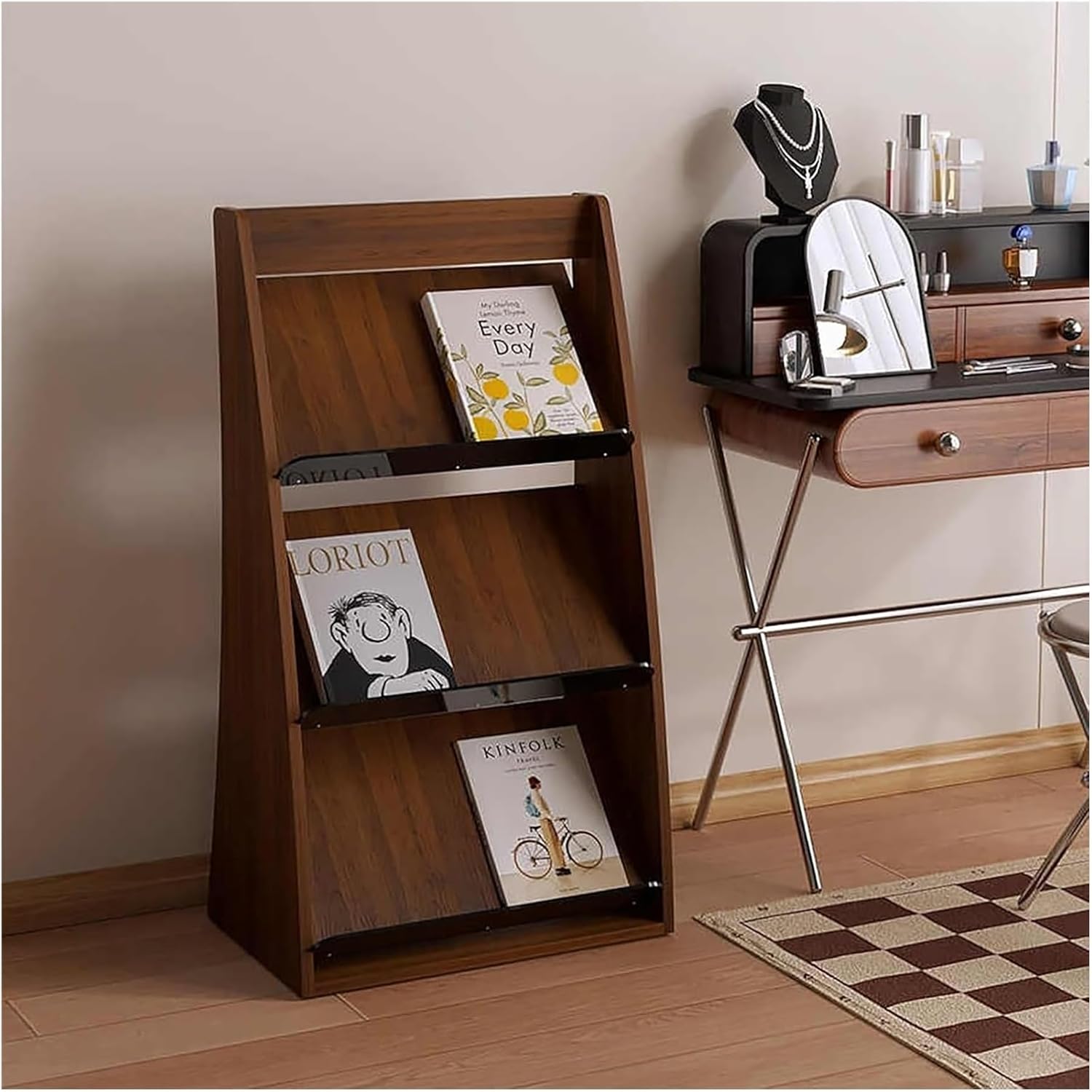 Magazine Rack,Book Display Rack, Newspaper Catalog Holders Literature of Varying Sizes for Exhibitions Shopping Malls Offices