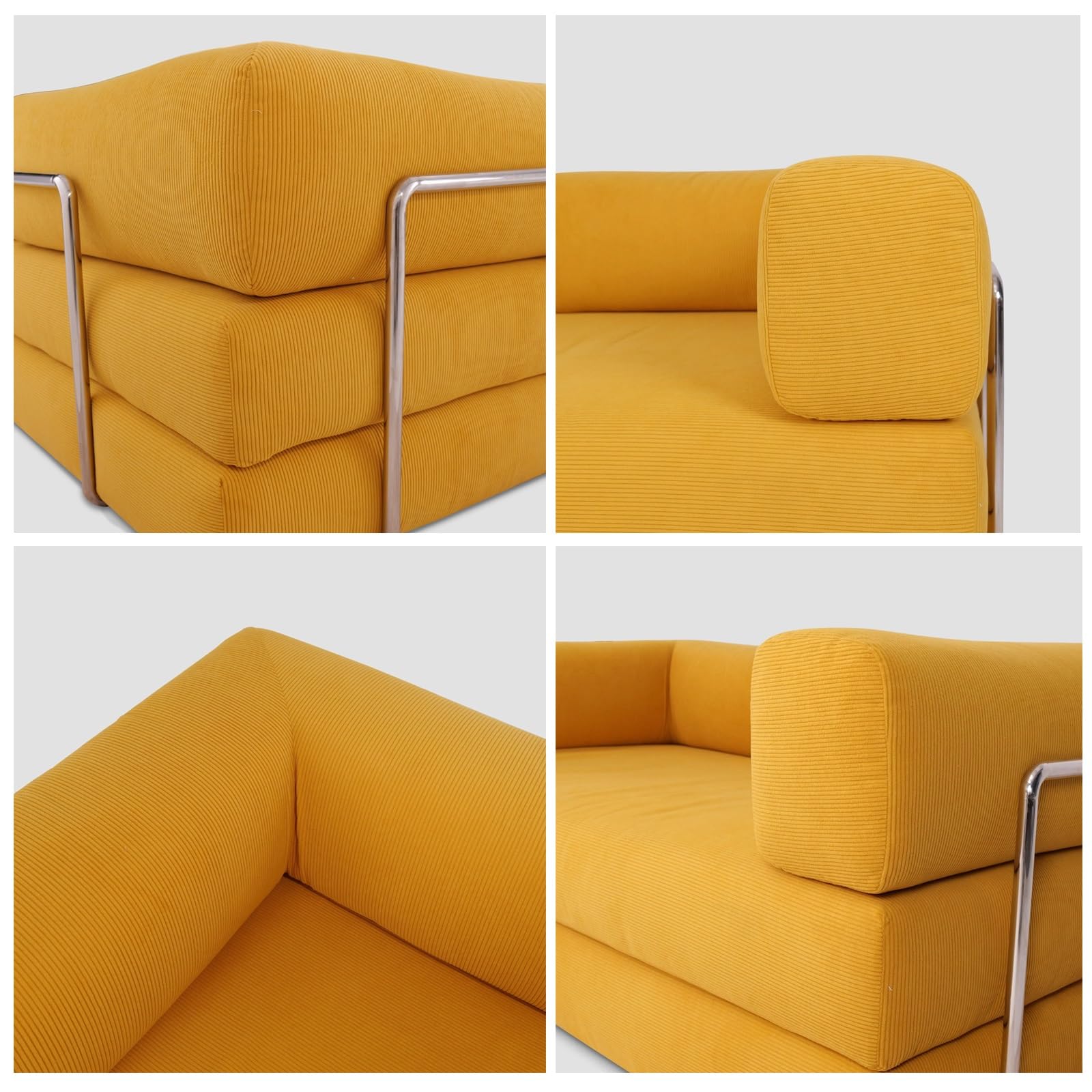Modulares Ecksofa, hochelastischer Schaumstoff, wandelbares Standsofa mit Schlaffunktion für das Wohnzimmer(150x100x75cm)